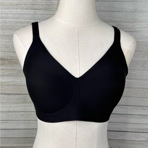 VERTVIE Seamless Wire Free Bra Black-Large